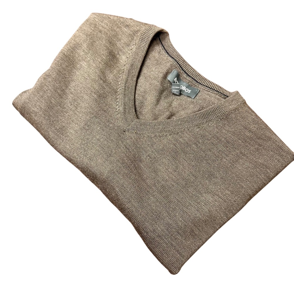 BONOBOS V Neck L/S Sweater Mens XL Extra Fine Merino Wool standard Business‎
